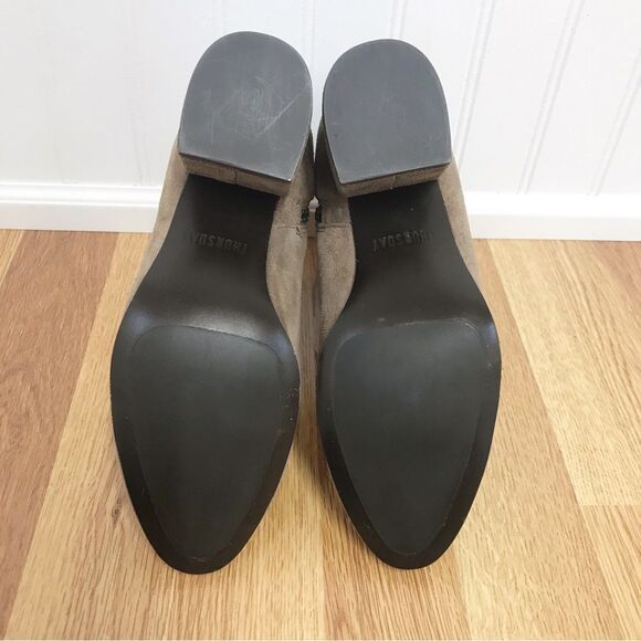 THURSDAY BOOT CO Highline Taupe Suede Ankle‎ Boot Bootie Chunky Heel Size 5 New - Picture 10 of 11